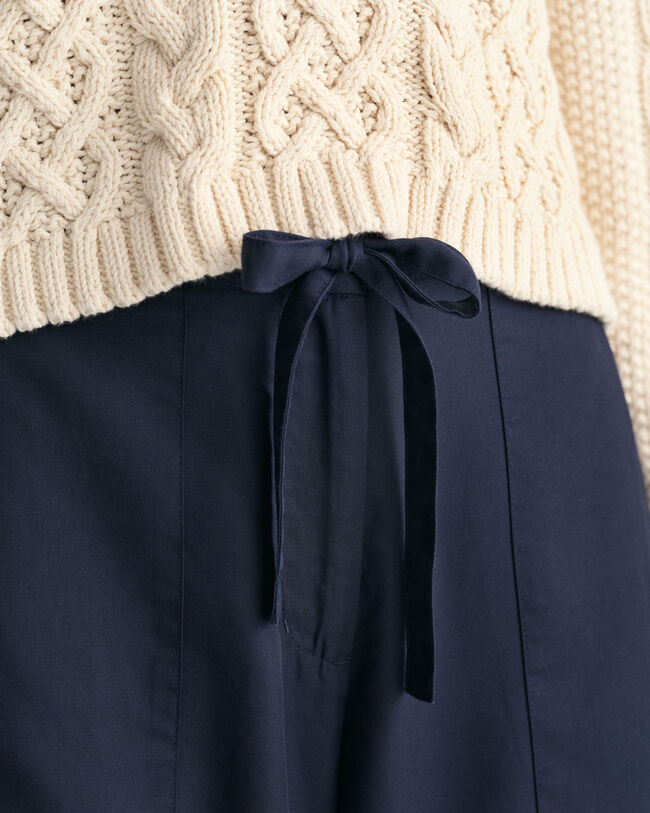 Relaxed Fit Tie Waist Pants