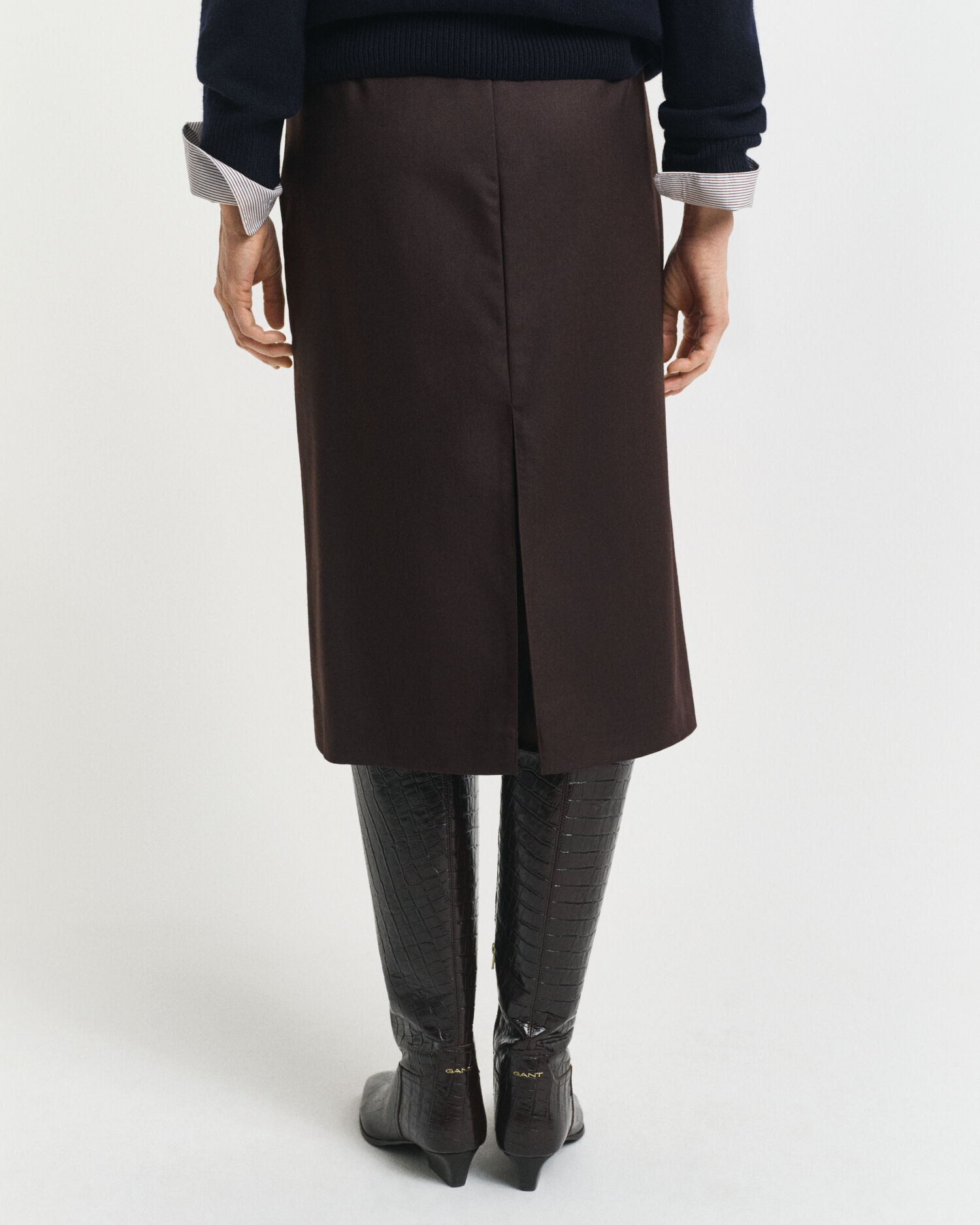 Midipennkjol i ullblandning