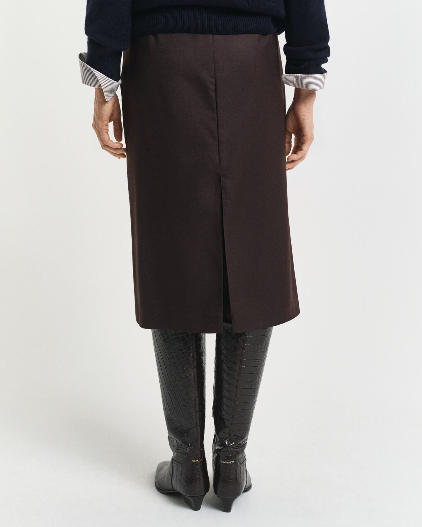 Midipennkjol i ullblandning