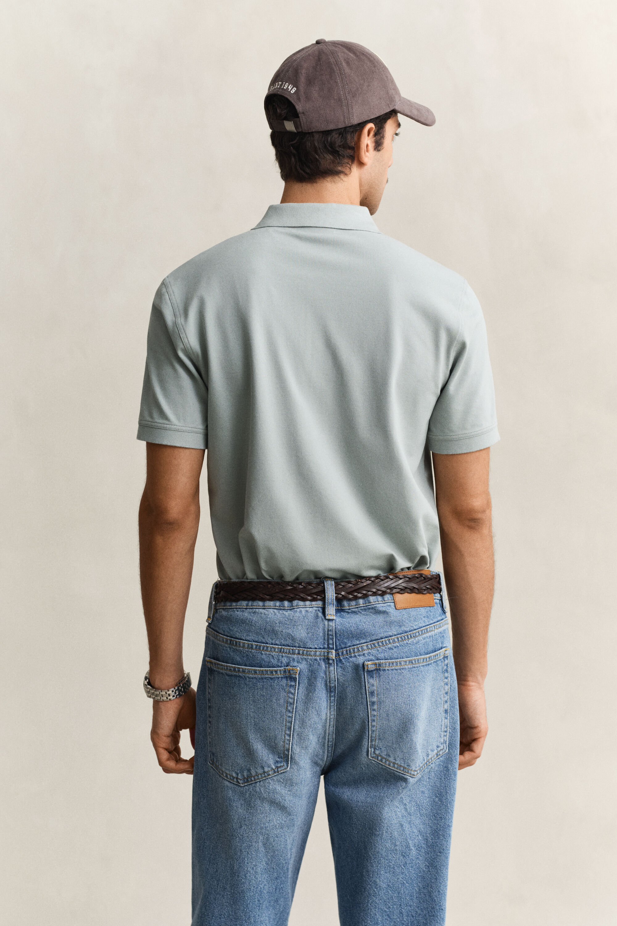 Kontrastfärgad pikétröja