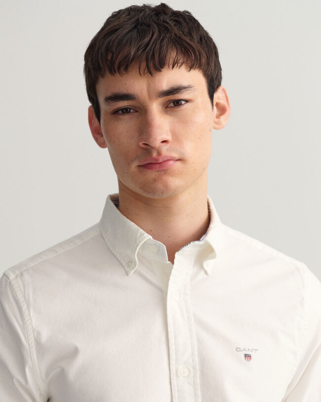 Slim fit stretchig oxfordskjorta