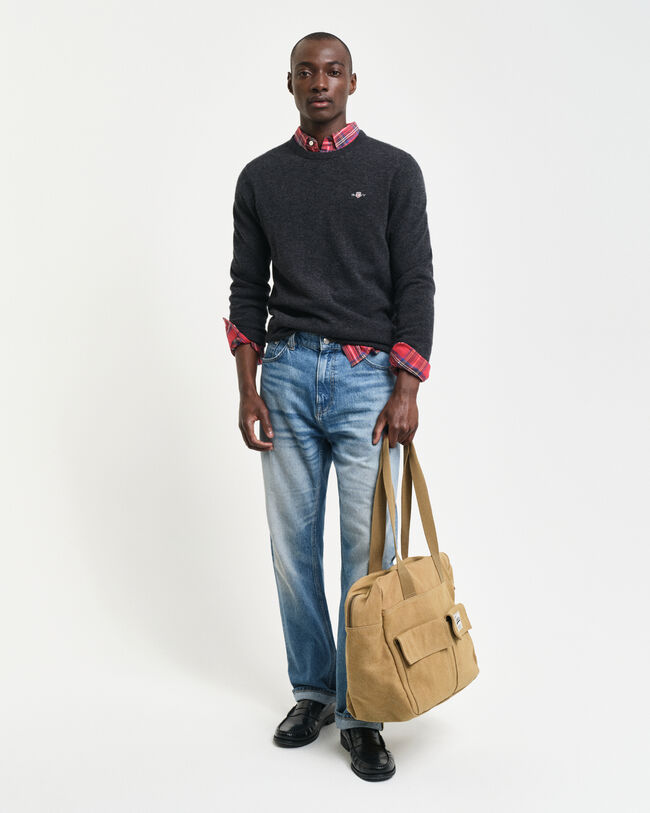 Rundhalsad tr&ouml;ja i extra fin lammull