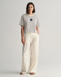 Randig T-shirt med monogram