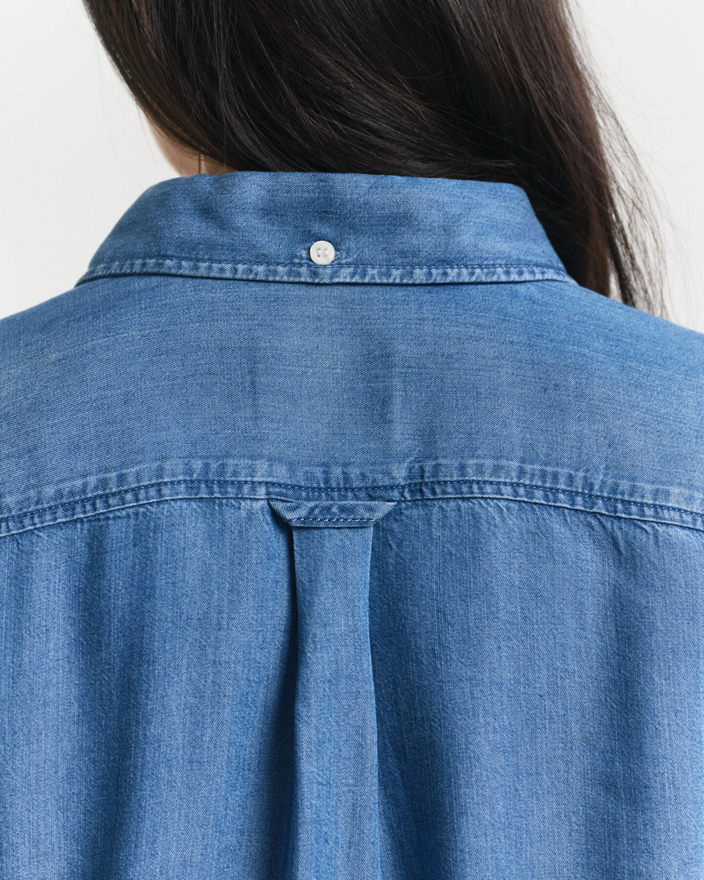 Relaxed fit indigofärgad skjorta