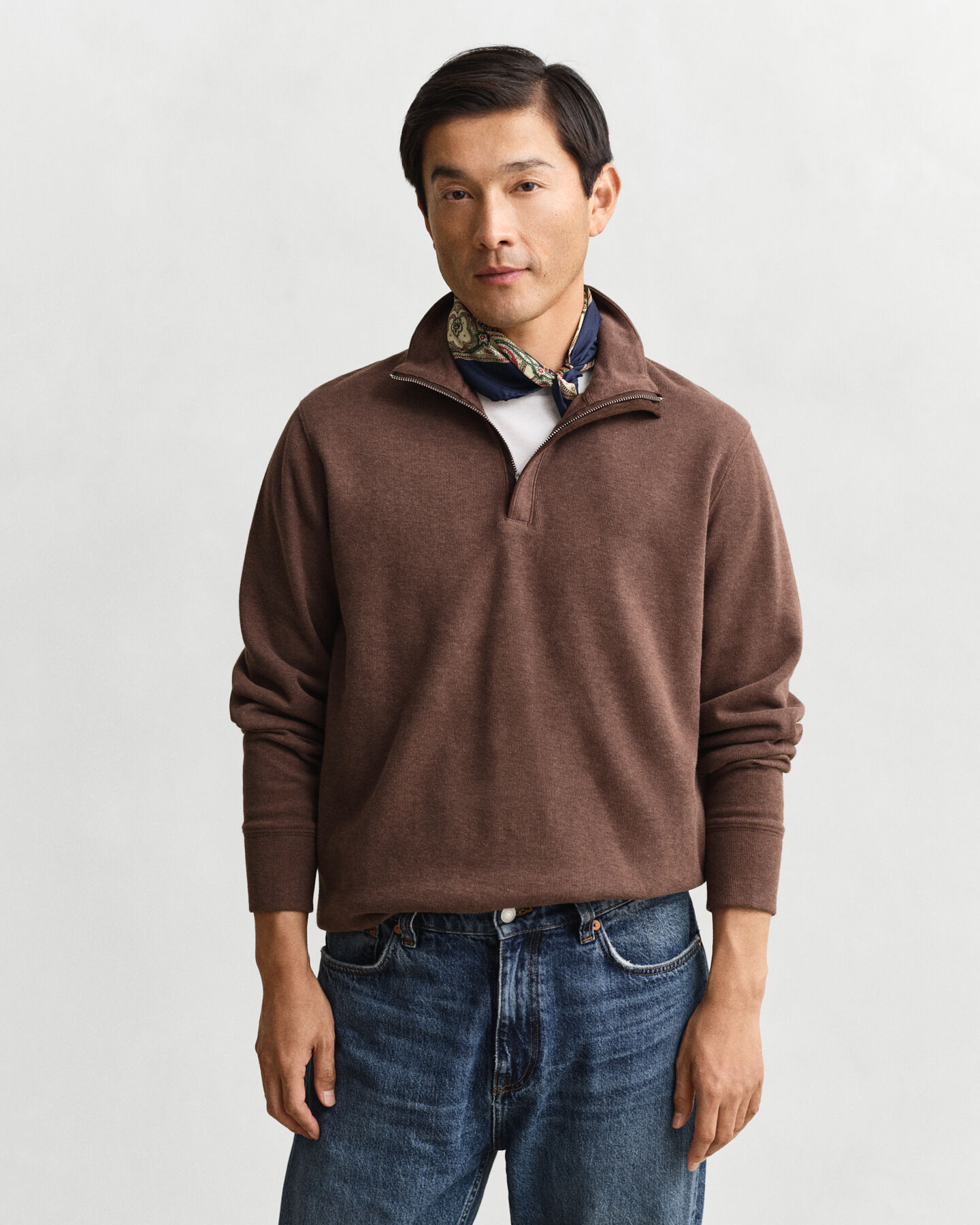 Sacker Rib sweatshirt med half-zip
