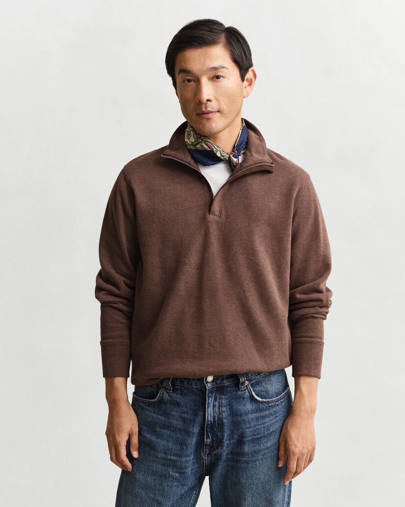 Sacker Rib sweatshirt med half-zip
