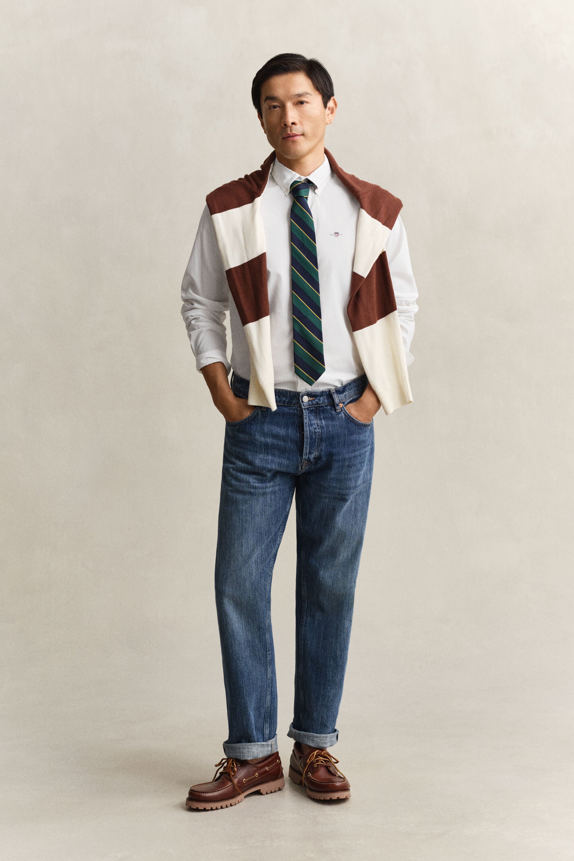 Slim fit klassisk poplinskjorta