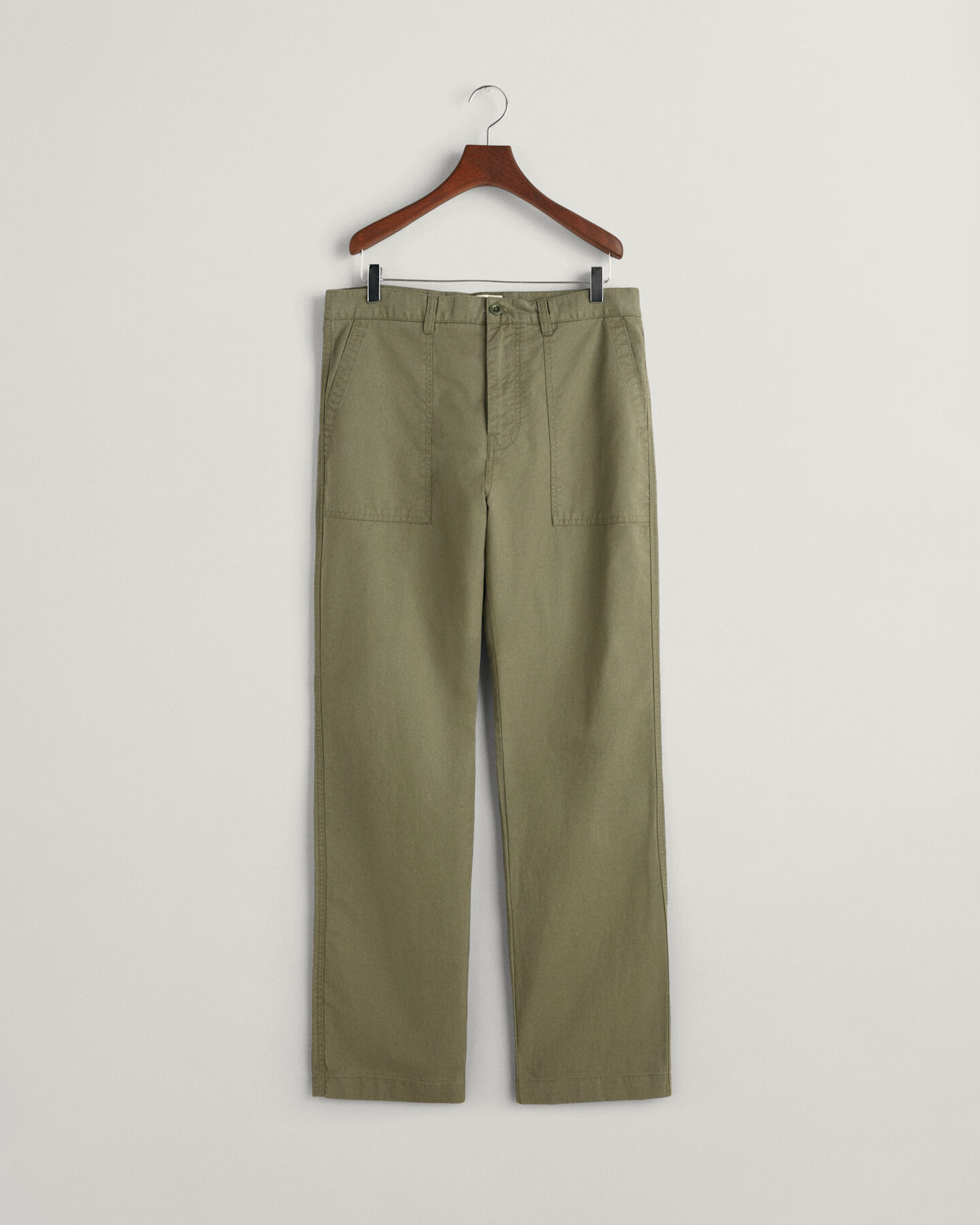Regular fit chinos i bomull och linne