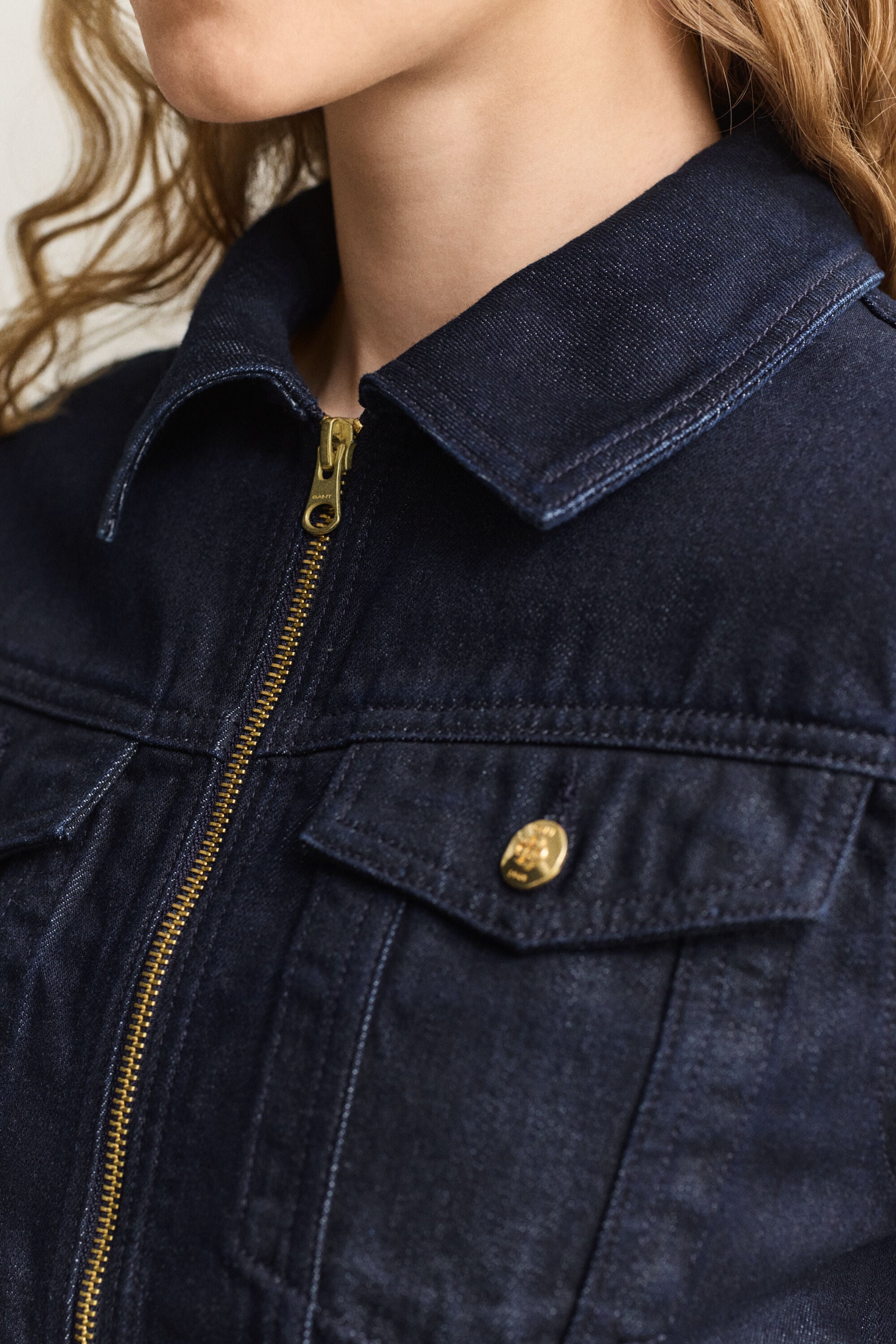 Figursydd denimjacka