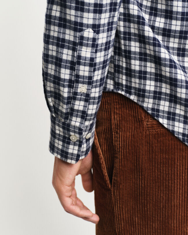 Regular fit rutig flanellskjorta