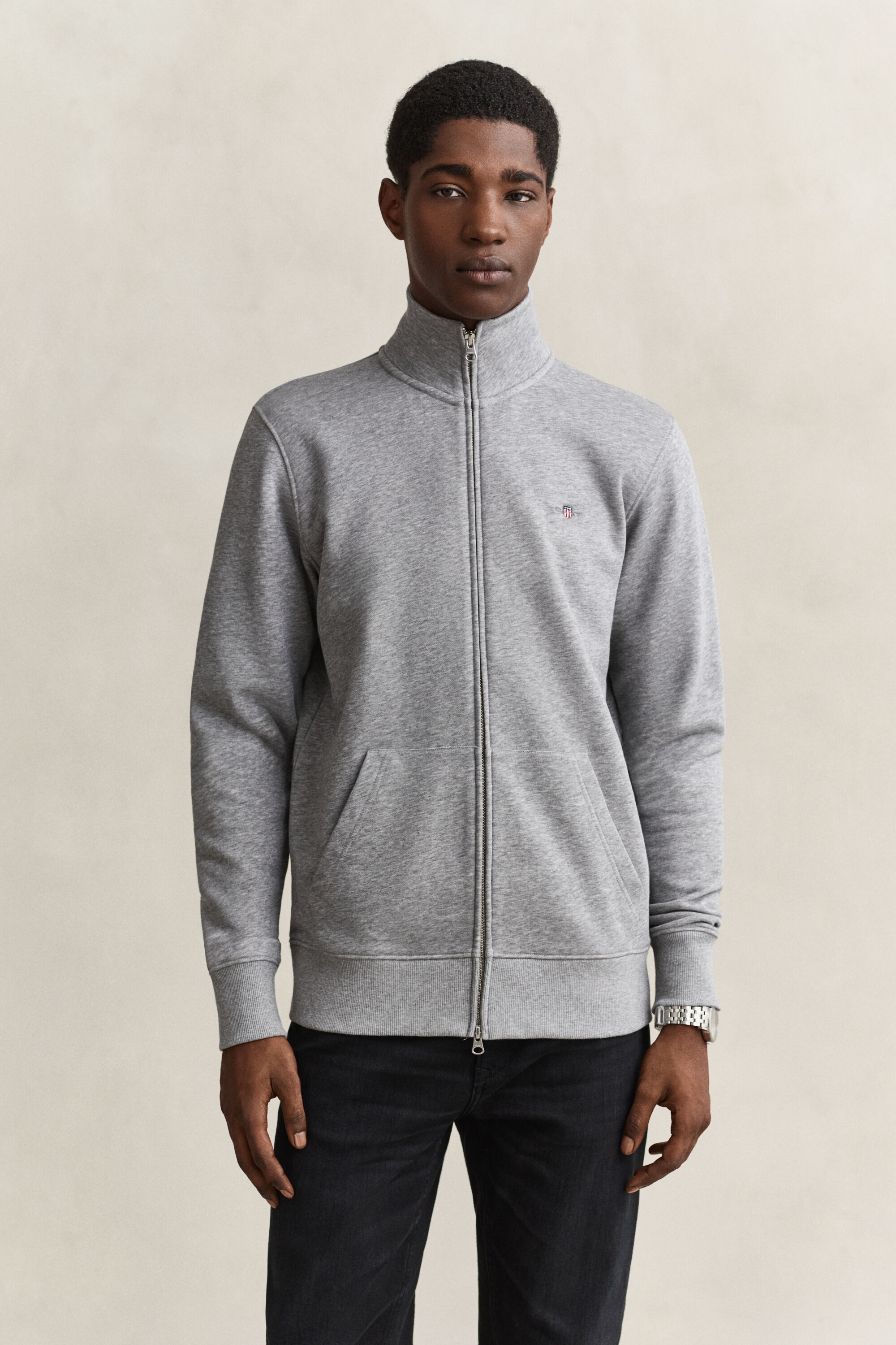 Shield sweatshirt med dragkedja