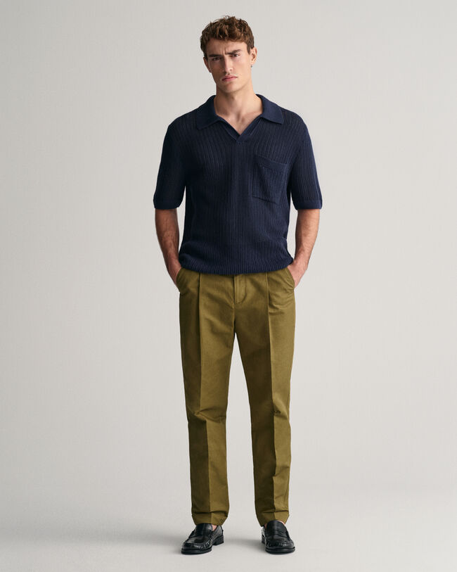 Regular fit kostymbyxor i bomull