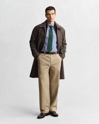 Regular fit klassisk randig poplinskjorta