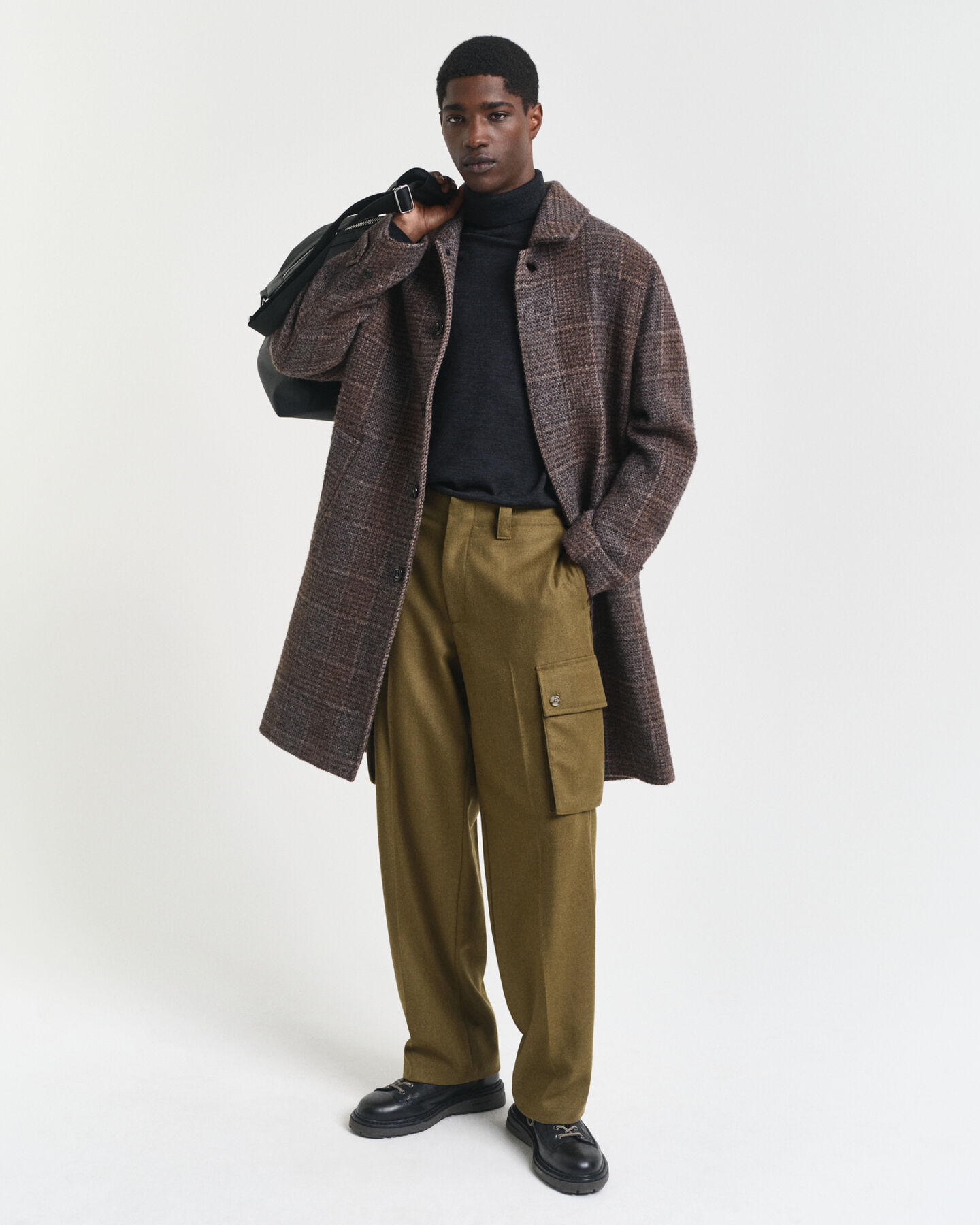 Tröja med polokrage i extra fin merinoull