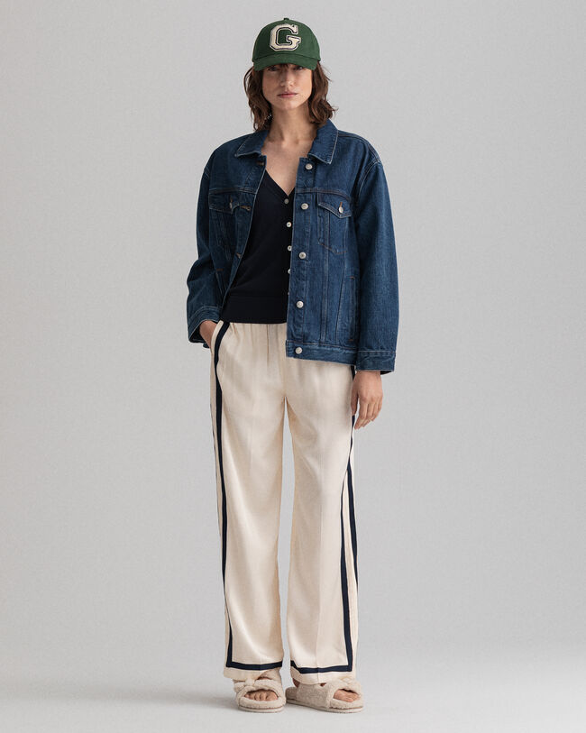 Tunn V-ringad bomullskofta