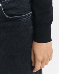 V-ringad tröja i extra fin merinoull