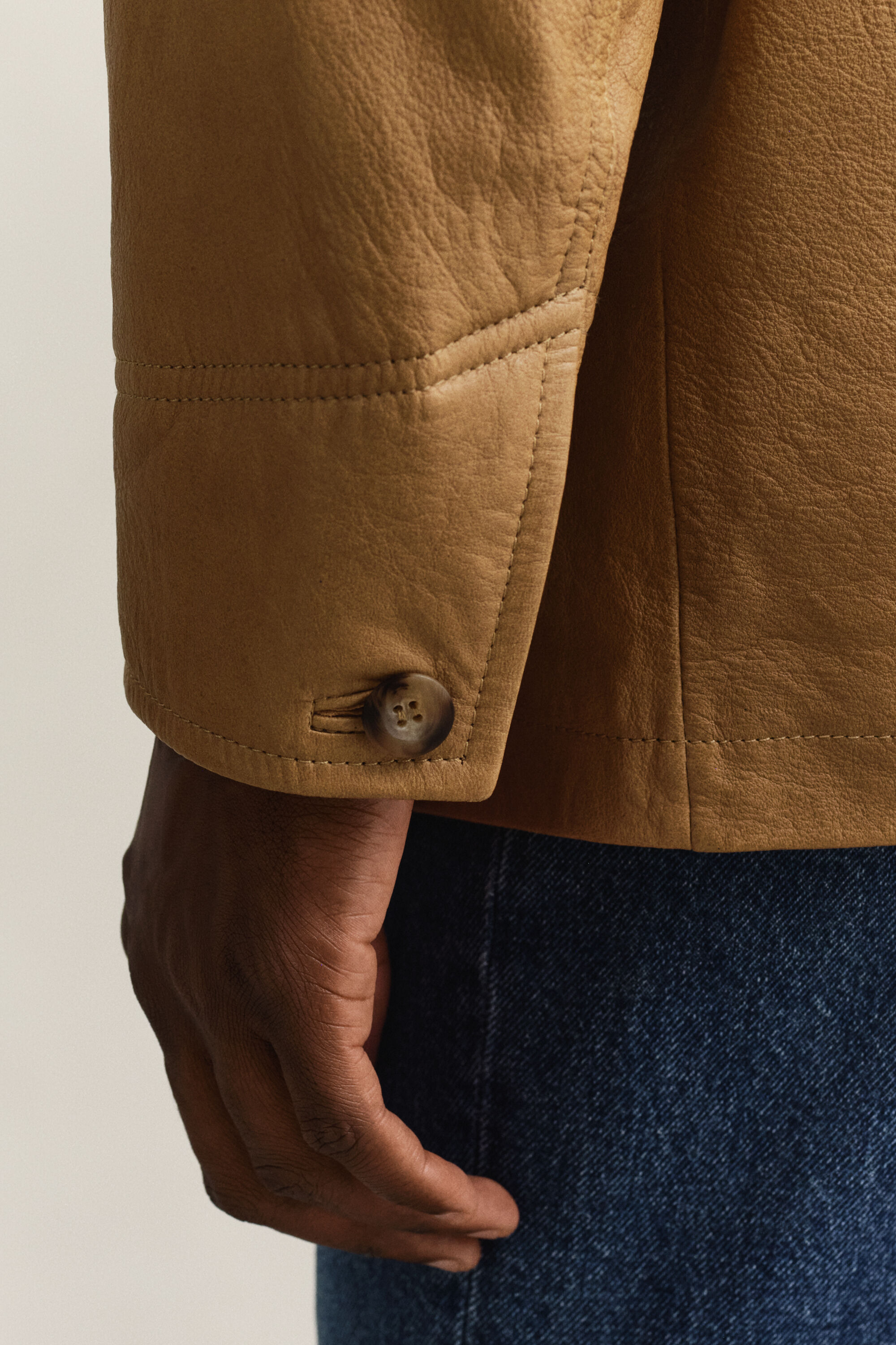 Decker-jacka i läder