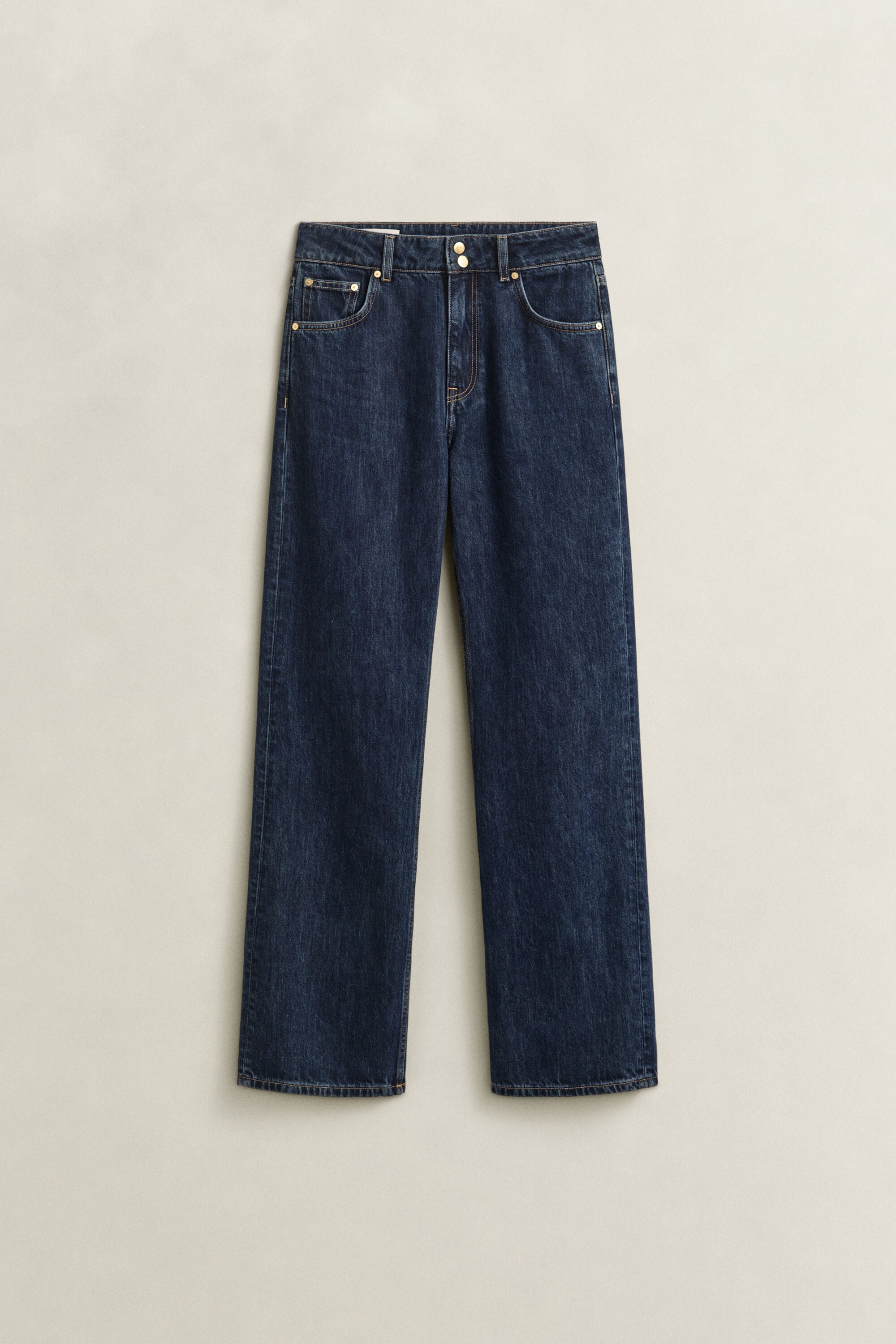 Relaxed fit jeans med knappar