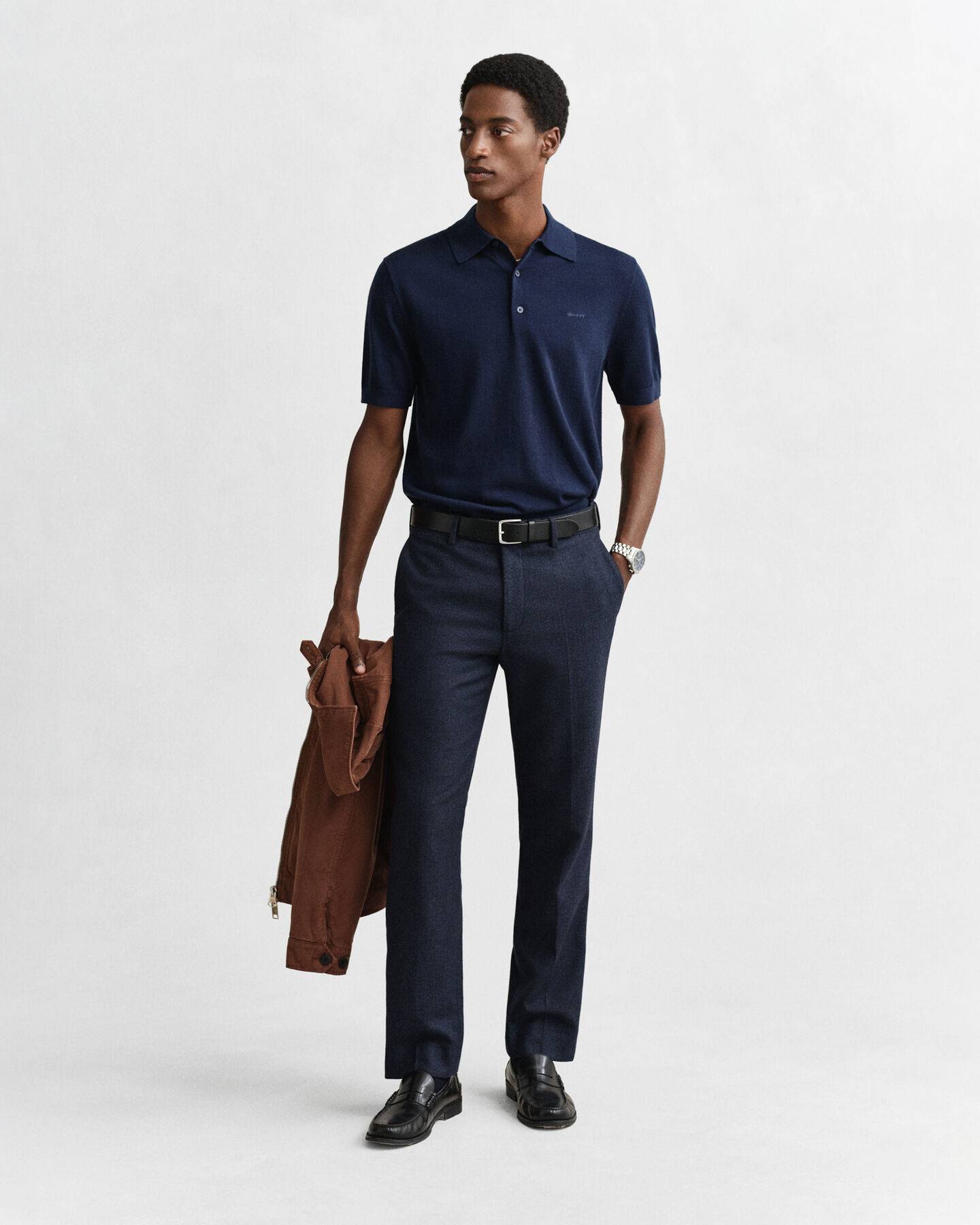 Kort&auml;rmad pik&eacute;tr&ouml;ja i extra fin merinoull