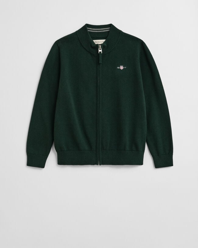 Kids Shield bomullskofta med dragkedja