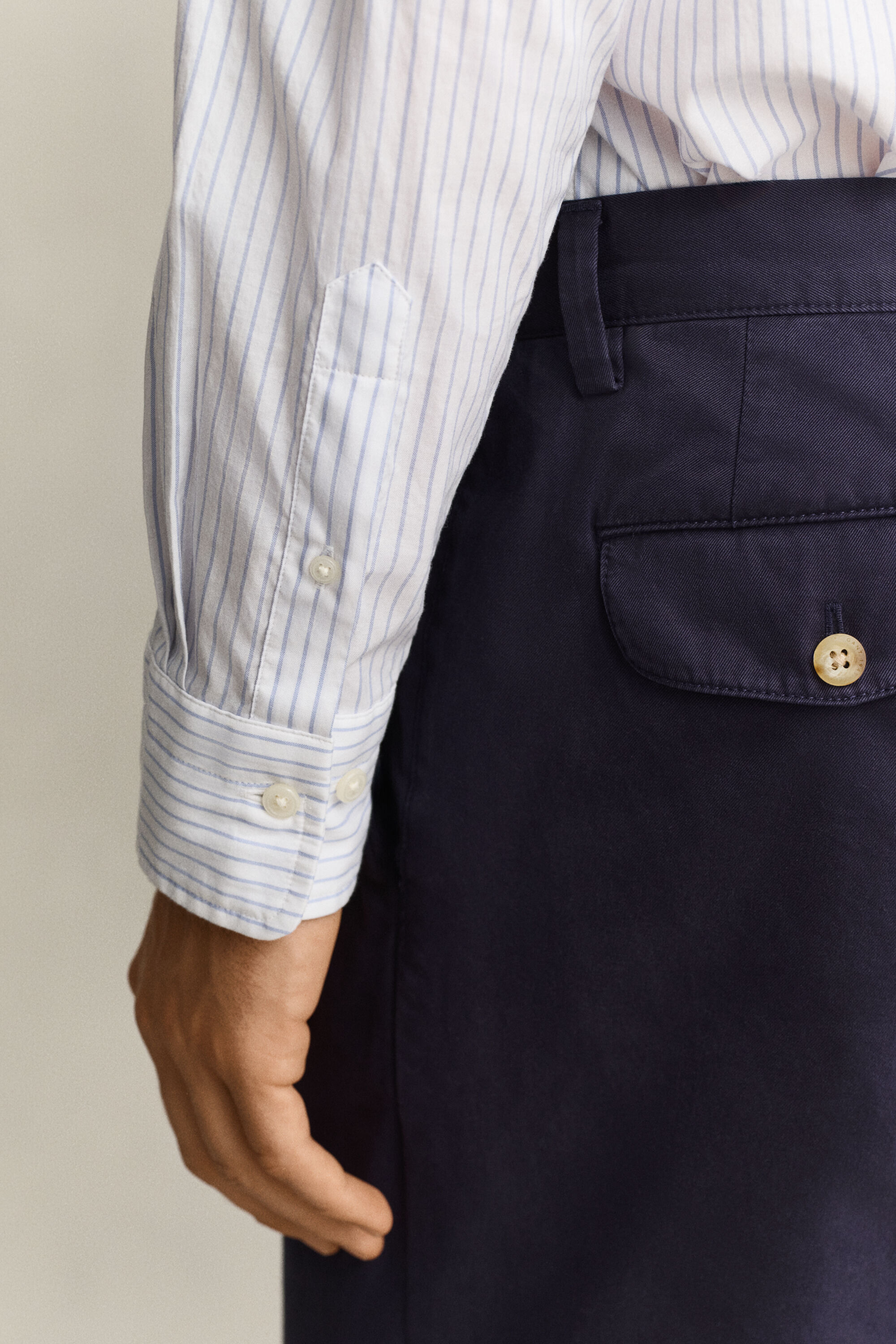 Gant x Yale randig oxfordskjorta