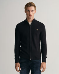 Bomullscardigan med struktur