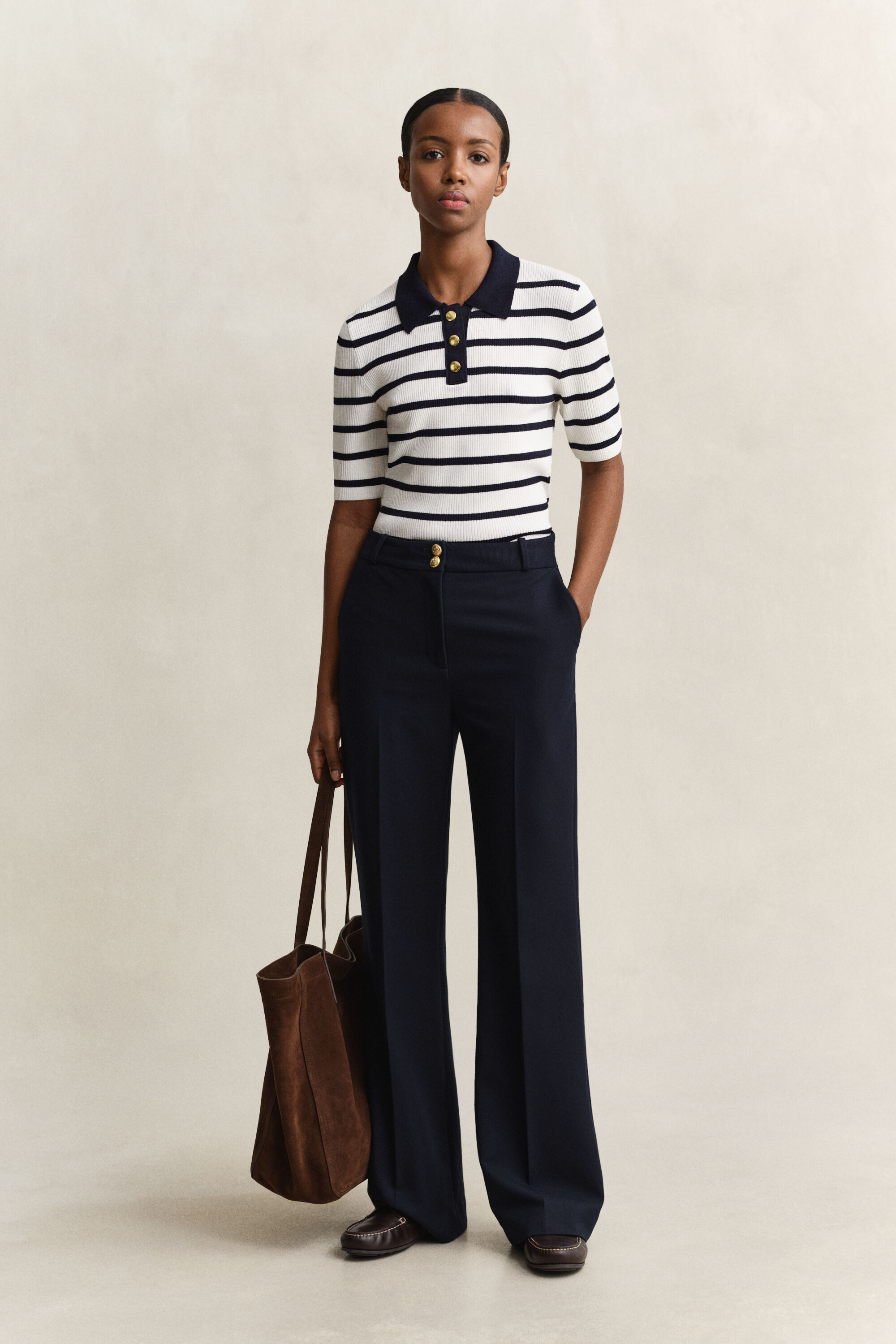 Randig stickad Rugger