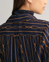 Regular fit randig omlottklänning