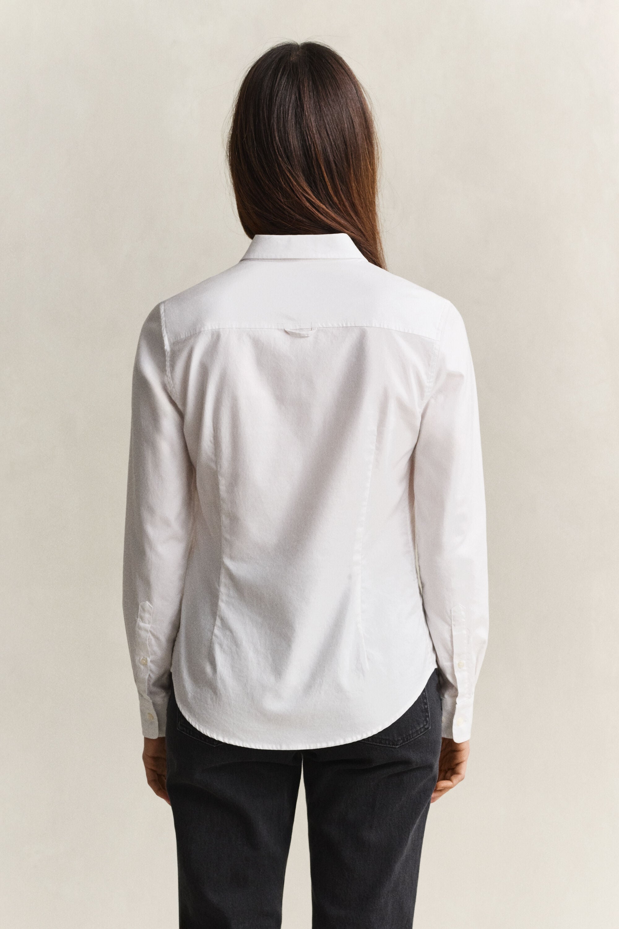 Klassisk slim fit oxfordskjorta med stretch