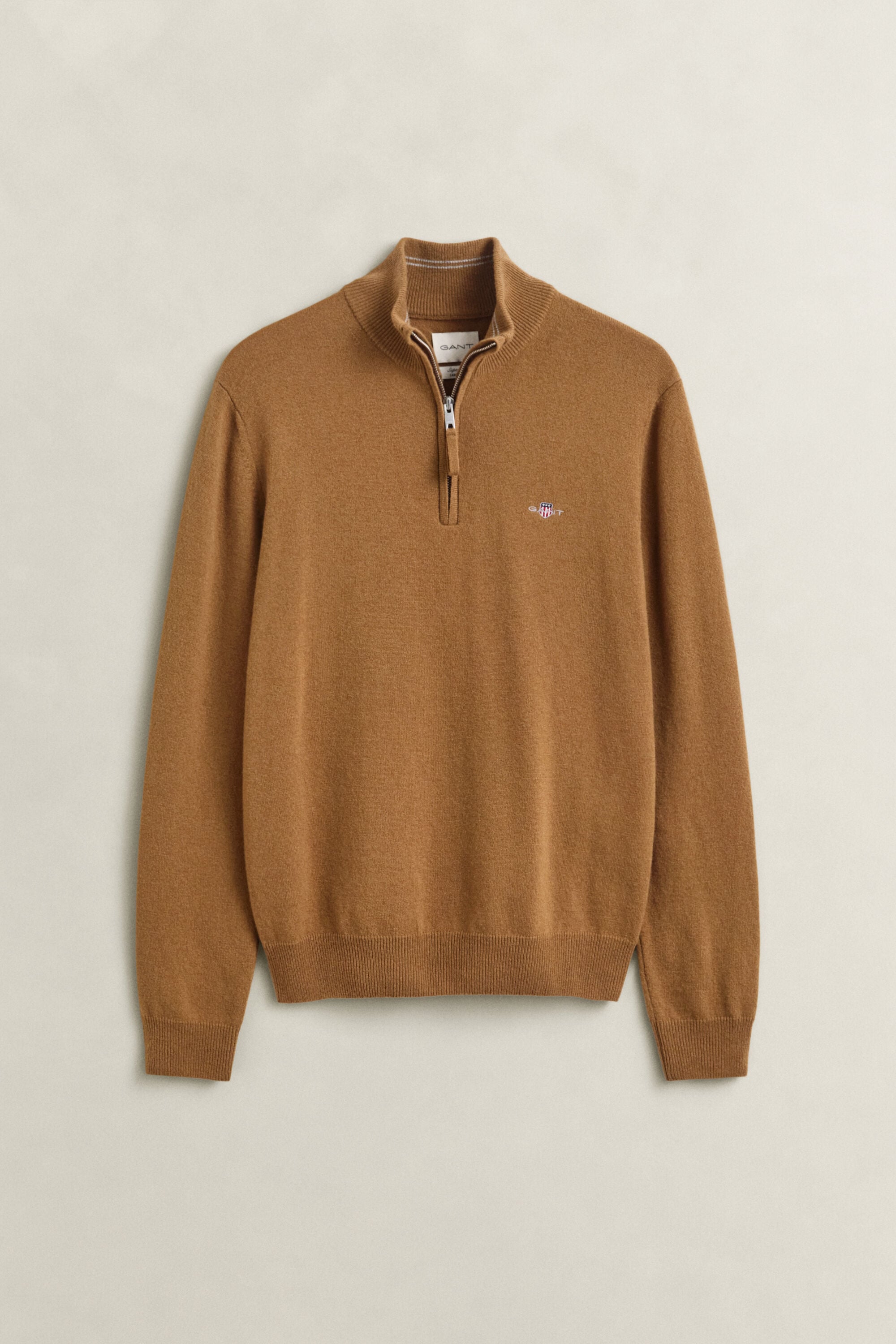 Tröja i lammull med half-zip