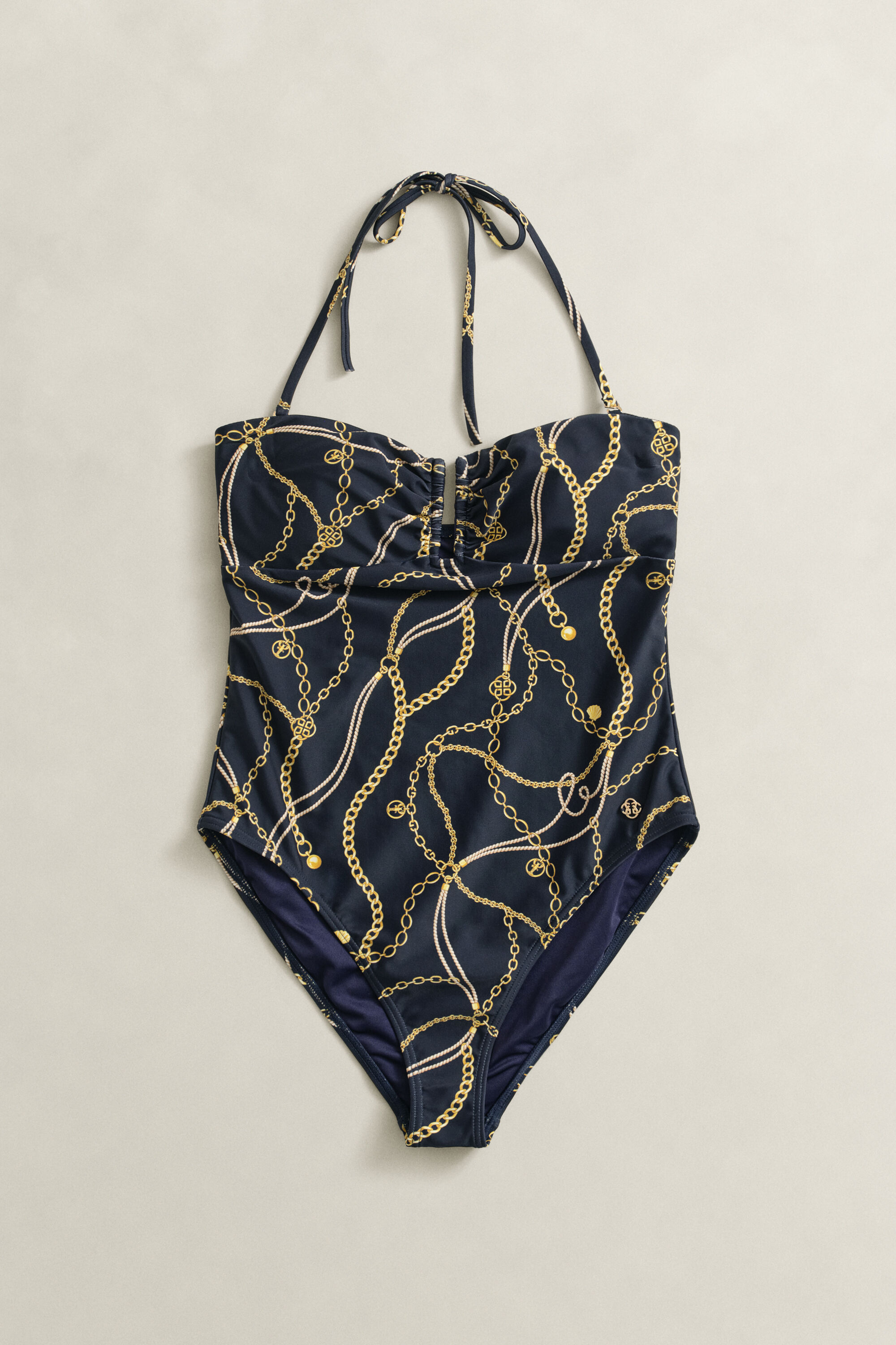 Mönstrad vadderad baddräkt