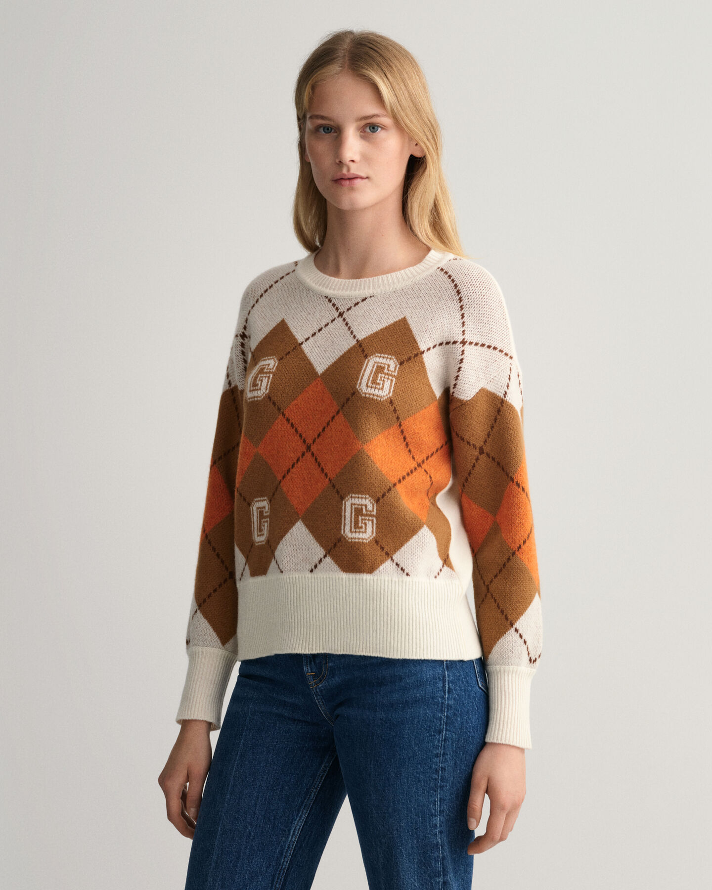 Argyle crew neck tr&ouml;ja