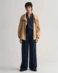 Relaxed fit blus i bomull och silke