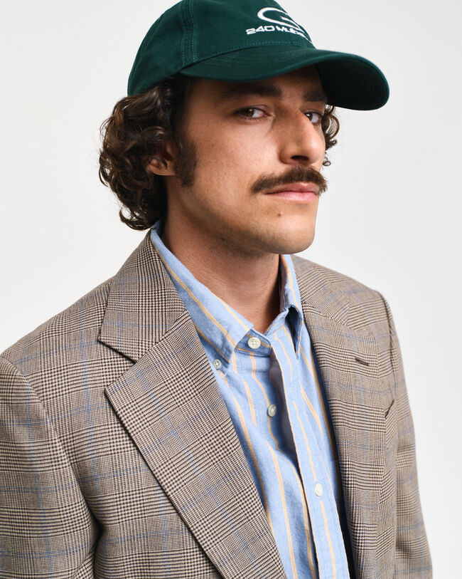 Regular fit kavaj med klassiskt rutmönster