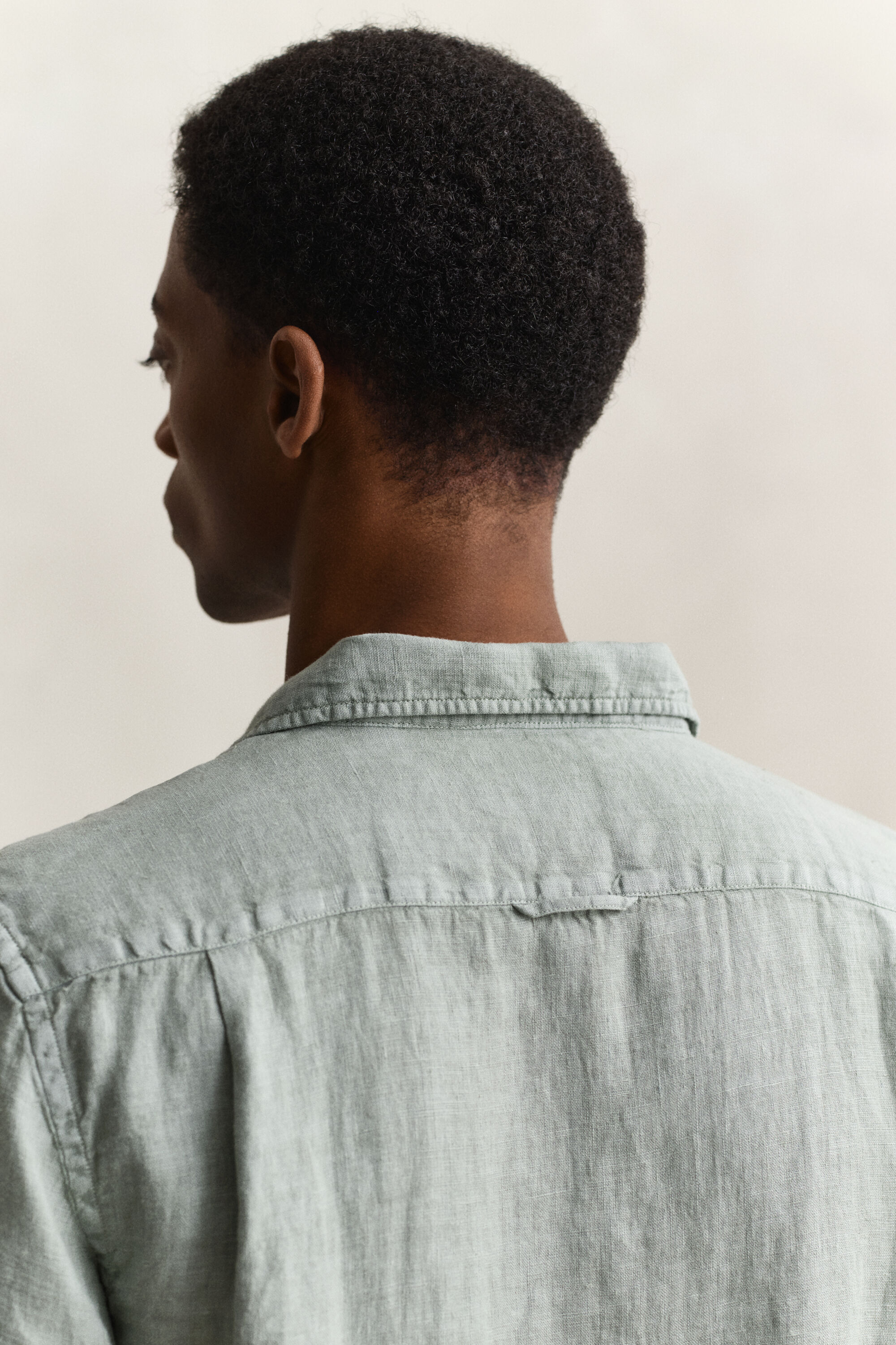 Kortärmad linneskjorta