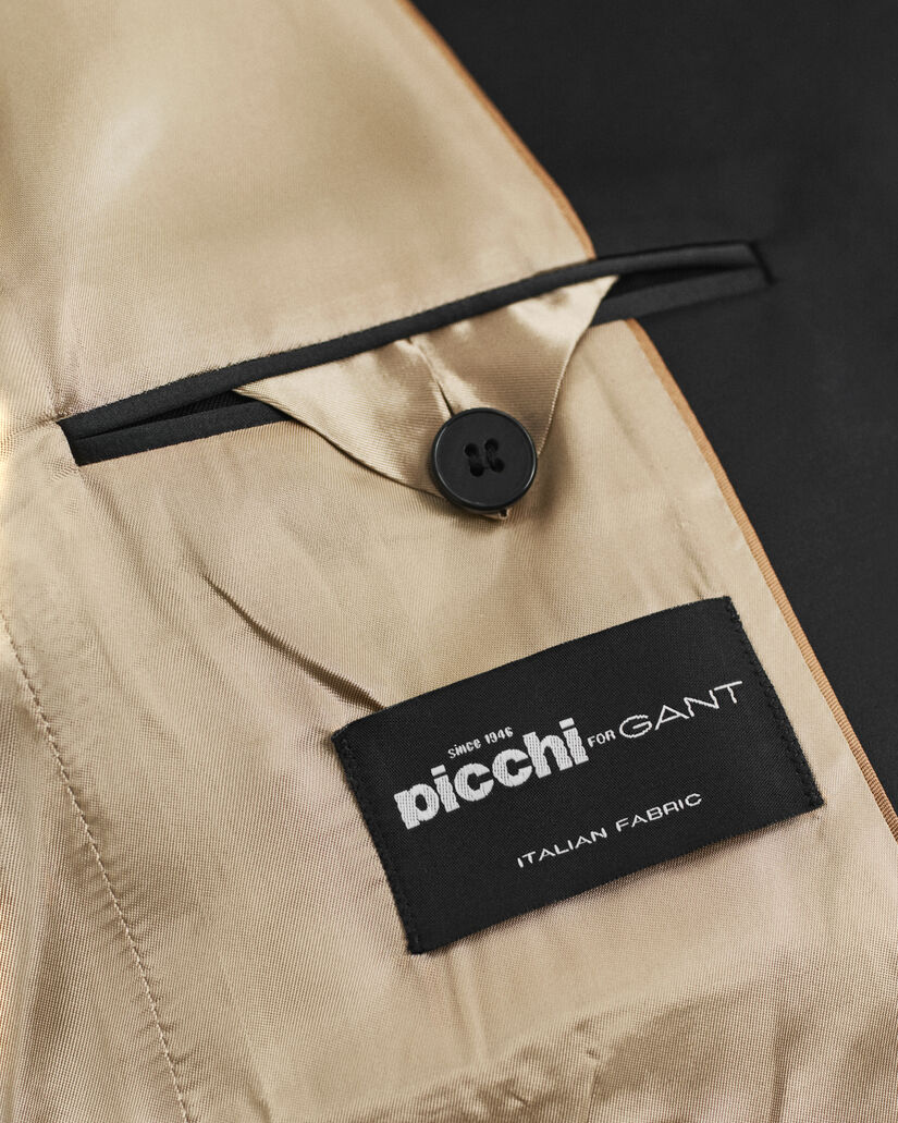 Regular fit smokingkavaj i ullblandning