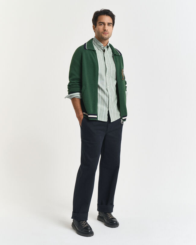 Regular fit klassisk randig oxfordskjorta