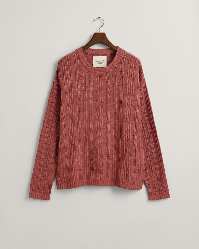 Rundhalsad tr&ouml;ja i linne och silke