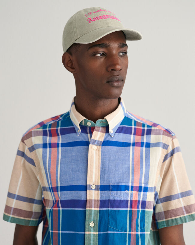 Regular fit kort&auml;rmad, madrasv&auml;vd skjorta