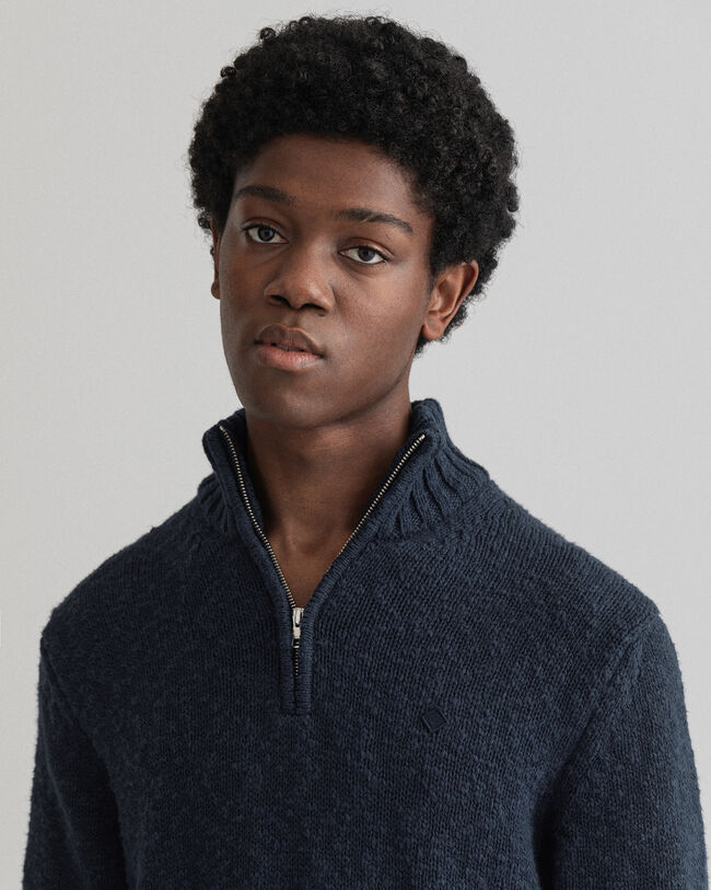 Relaxed fit half-zip bomullstr&ouml;ja