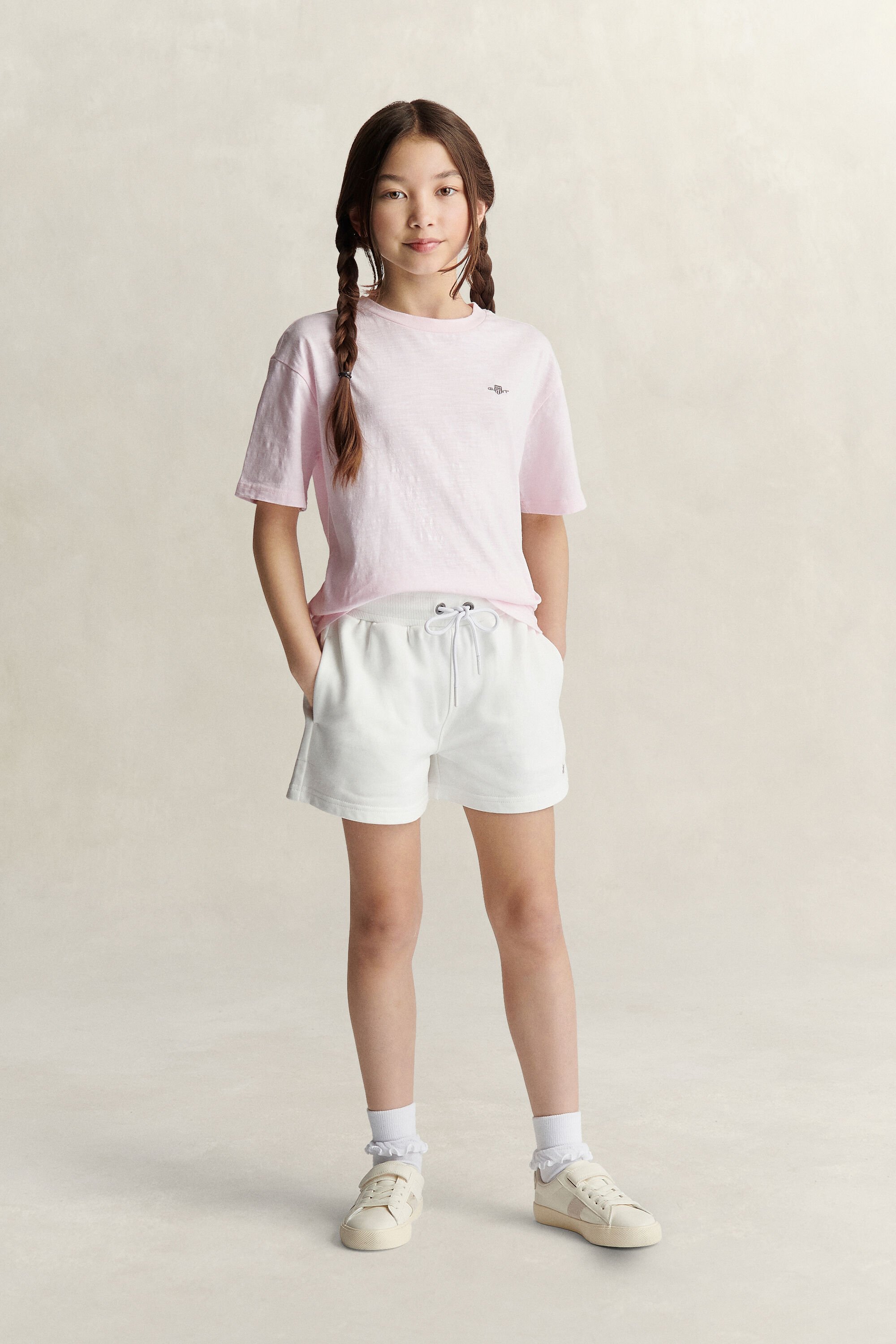 Teen Girls grovspunnen T-shirt