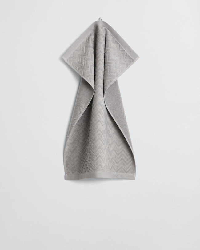 Jacquardvävd fiskbensmönstrad handduk 50 x 70