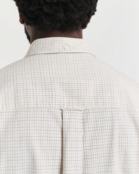 Oversized fit lyxig rutig oxfordskjorta