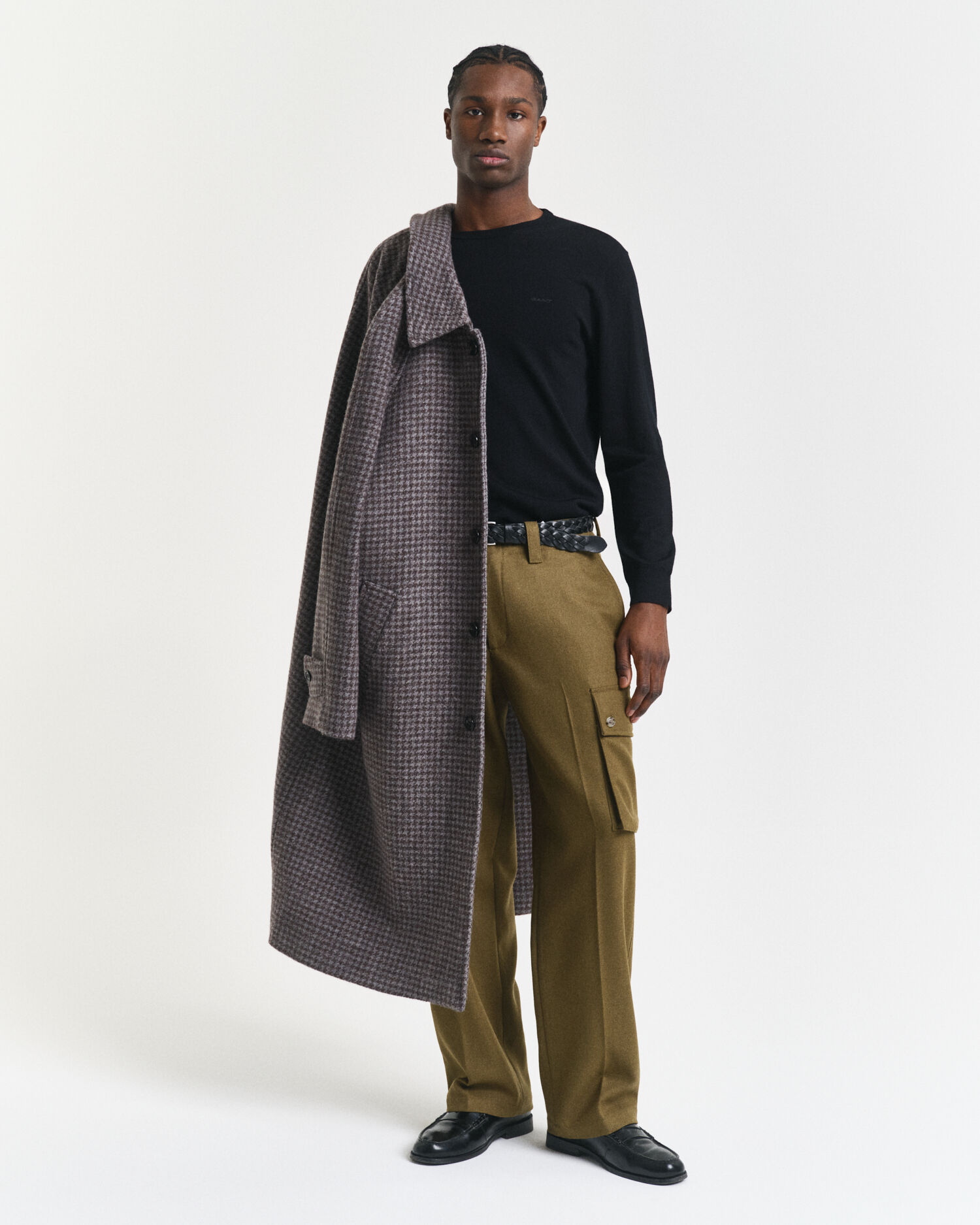 Rundhalsad tröja i extra fin merinoull