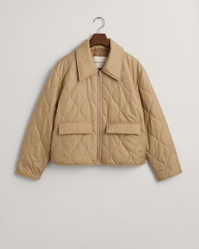 Quiltad jacka med krage