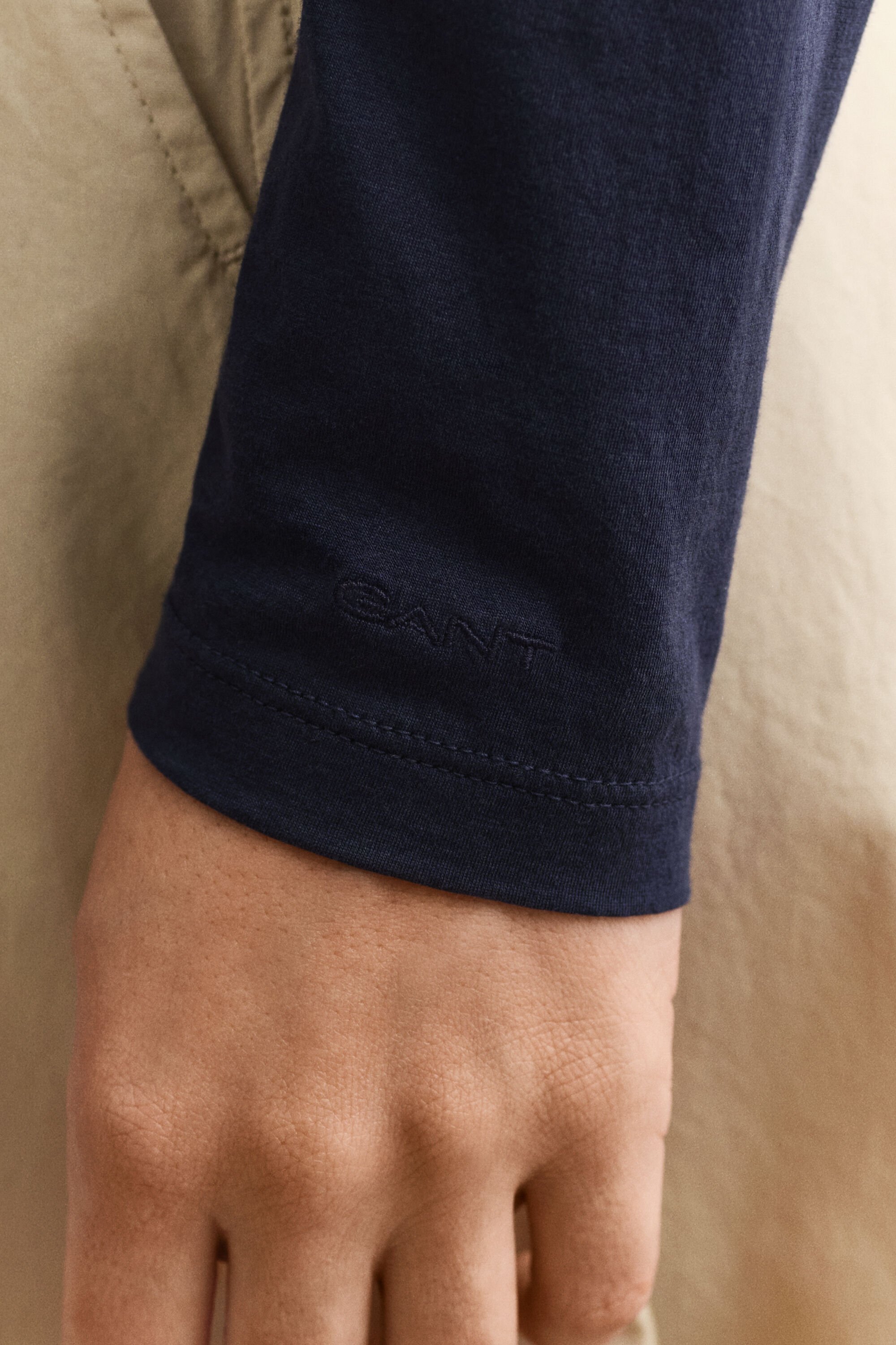 Långärmad T-shirt i bomull