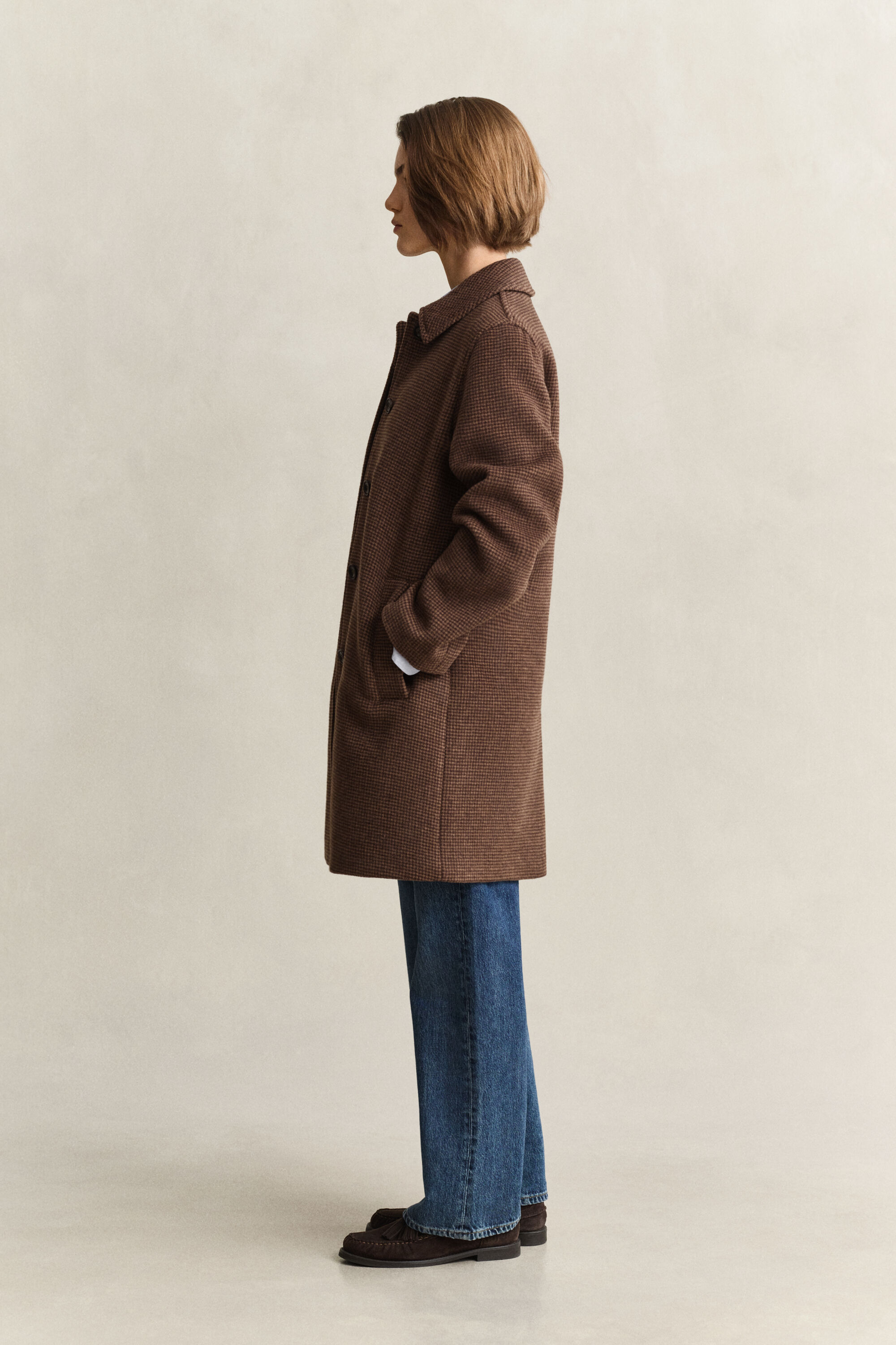 Car Coat i ullblandning
