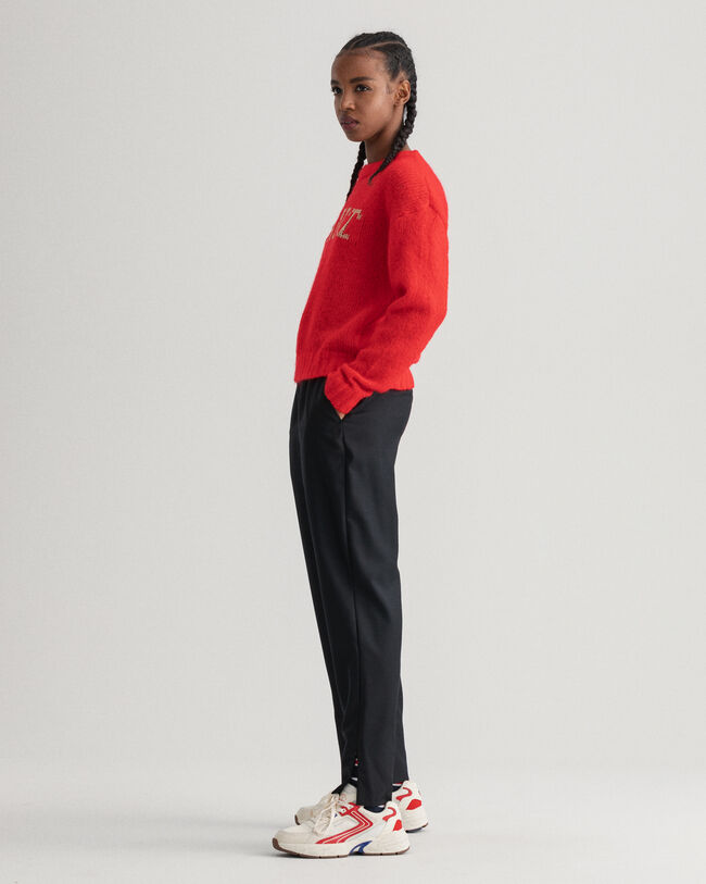 Logo mohairtr&ouml;ja med rund halsringning