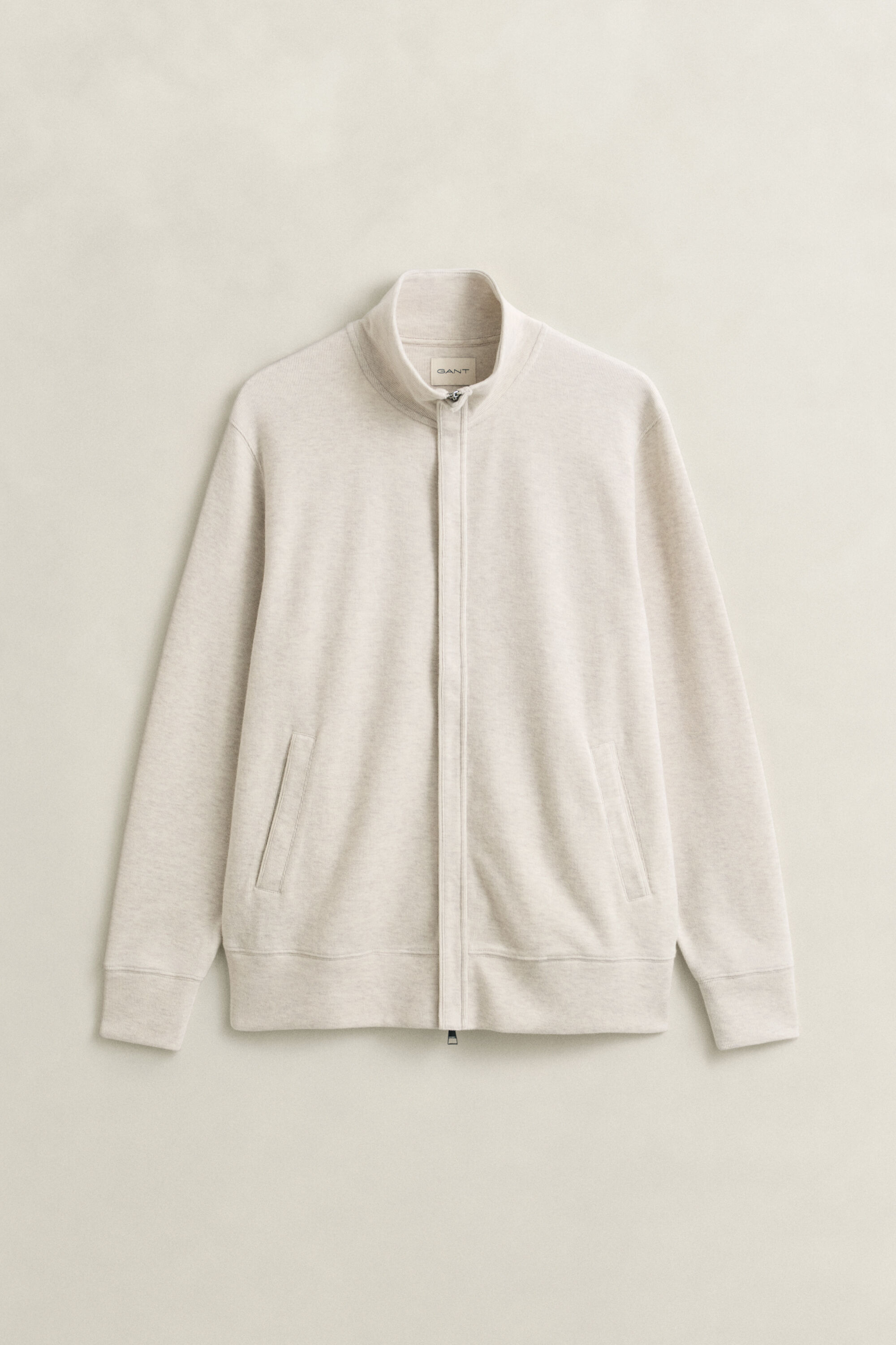 Sacker Rib sweatshirt med dragkedja