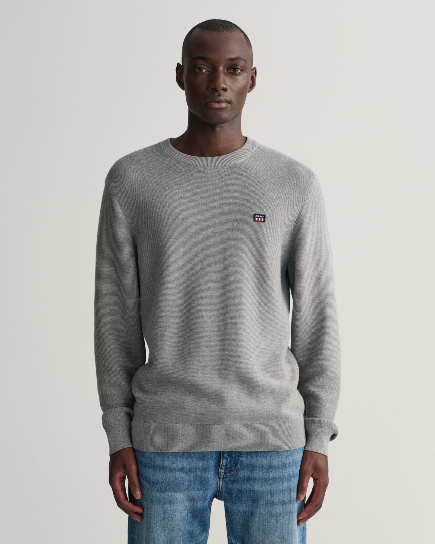 Tunnstickad crew neck tr&ouml;ja